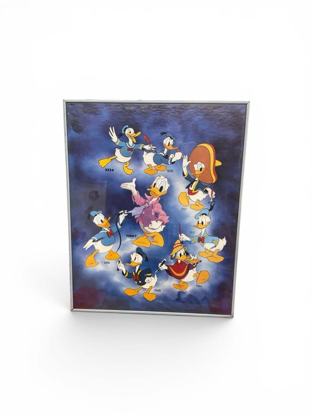Vintage Walt Disney Donald Duck Through the Years Evolution Poster Print